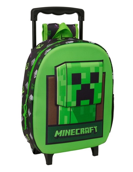 MOCHILA 3D CON RUEDAS MINECRAFT