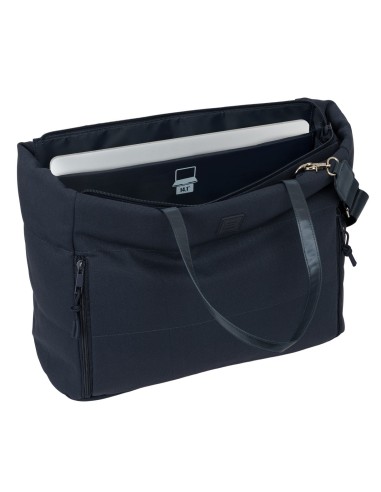BOLSO CON BOLSILLO PARA PORTATIL 14,1'' SAFTA BASIC "AZUL OSCURO"