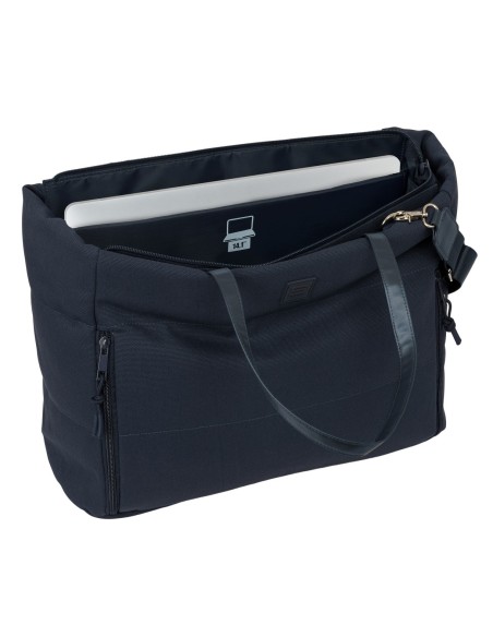 BOLSO CON BOLSILLO PARA PORTATIL 14,1'' SAFTA BASIC "AZUL OSCURO"