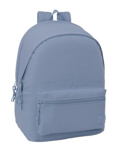 MOCHILA DOBLE PARA PORTATIL 15,6"+USB SAFTA BASIC "AZUL AZAFATA"