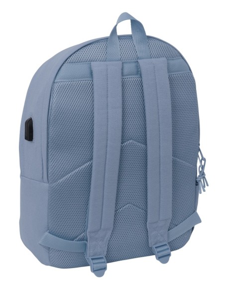 MOCHILA DOBLE PARA PORTATIL 15,6"+USB SAFTA BASIC "AZUL AZAFATA"