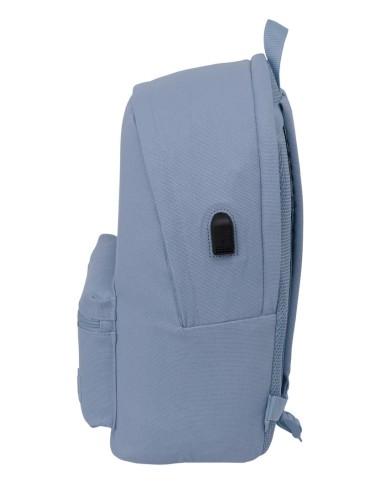MOCHILA DOBLE PARA PORTATIL 15,6"+USB SAFTA BASIC "AZUL AZAFATA"