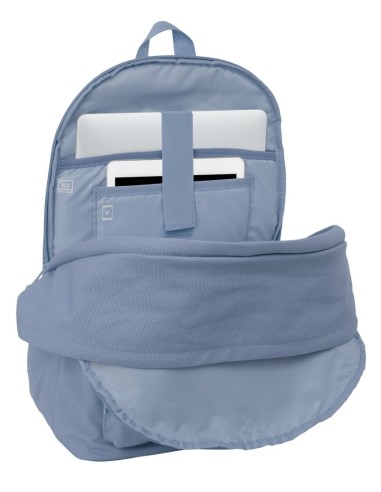 MOCHILA DOBLE PARA PORTATIL 15,6"+USB SAFTA BASIC "AZUL AZAFATA"