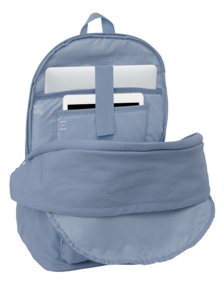 MOCHILA DOBLE PARA PORTATIL 15,6"+USB SAFTA BASIC "AZUL AZAFATA"