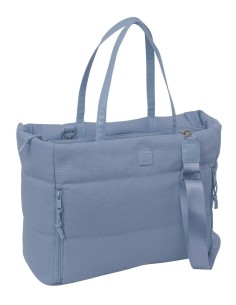 BOLSO CON BOLSILLO PARA PORTATIL 14,1'' SAFTA BASIC "AZUL AZAFATA"