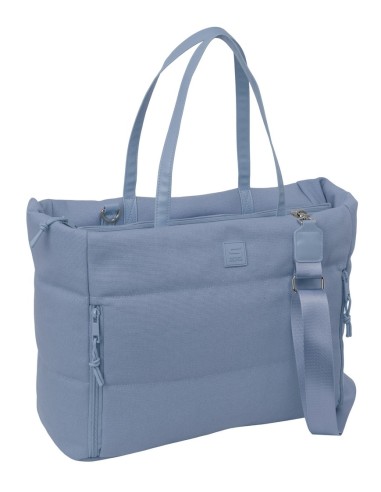 BOLSO CON BOLSILLO PARA PORTATIL 14,1'' SAFTA BASIC "AZUL AZAFATA"