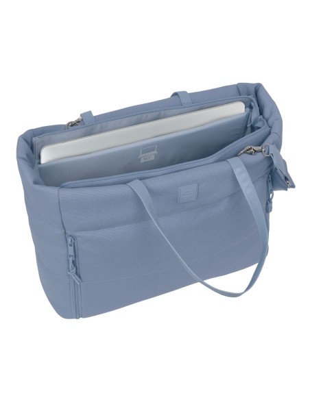 BOLSO CON BOLSILLO PARA PORTATIL 14,1'' SAFTA BASIC "AZUL AZAFATA"