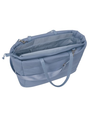 BOLSO CON BOLSILLO PARA PORTATIL 14,1'' SAFTA BASIC "AZUL AZAFATA"