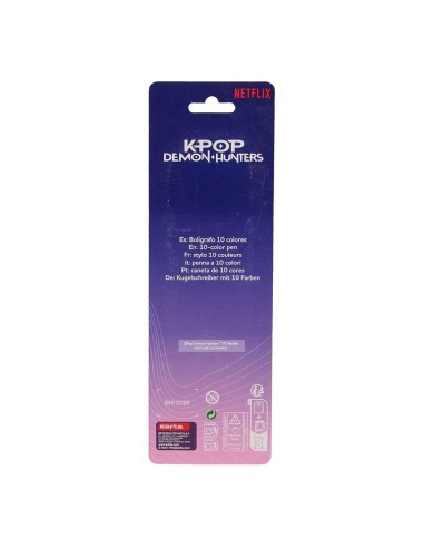 DISPLAY BOLIGRAFO RETRACTIL 10 COLORES K-POP Demon Hunters - STATIONERY