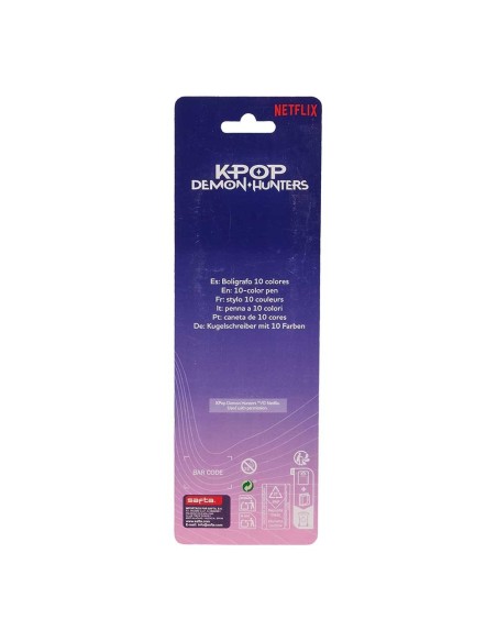 DISPLAY BOLIGRAFO RETRACTIL 10 COLORES K-POP Demon Hunters - STATIONERY