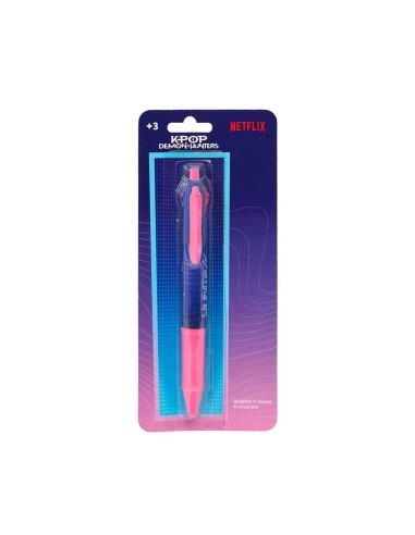 DISPLAY BOLIGRAFO RETRACTIL 4 COLORES K-POP Demon Hunters - STATIONERY