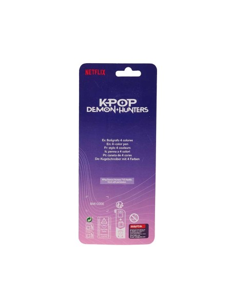 DISPLAY BOLIGRAFO RETRACTIL 4 COLORES K-POP Demon Hunters - STATIONERY
