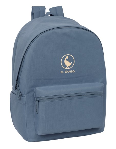 MOCHILA DOBLE PARA PORTATIL 15,6"+USB EL GANSO BASICS "AZUL AZAFATA"