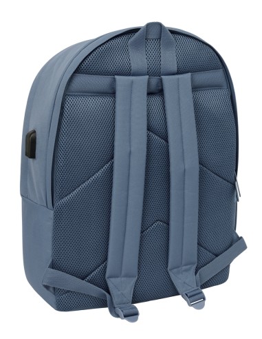 MOCHILA DOBLE PARA PORTATIL 15,6"+USB EL GANSO BASICS "AZUL AZAFATA"