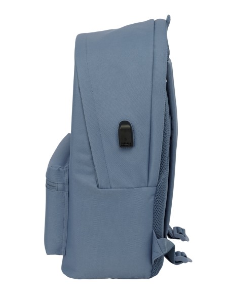 MOCHILA DOBLE PARA PORTATIL 15,6"+USB EL GANSO BASICS "AZUL AZAFATA"