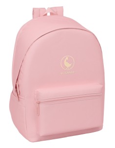 MOCHILA DOBLE PARA PORTATIL 15,6"+USB EL GANSO BASICS "ROSA"