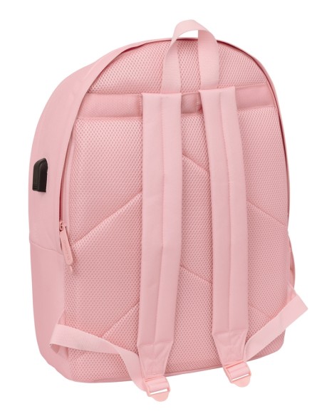 MOCHILA DOBLE PARA PORTATIL 15,6"+USB EL GANSO BASICS "ROSA"