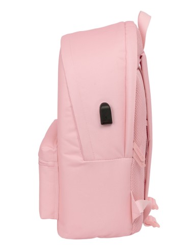MOCHILA DOBLE PARA PORTATIL 15,6"+USB EL GANSO BASICS "ROSA"