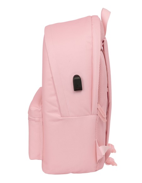 MOCHILA DOBLE PARA PORTATIL 15,6"+USB EL GANSO BASICS "ROSA"
