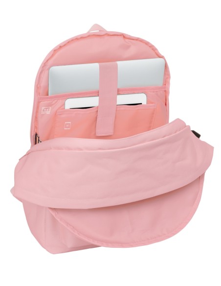 MOCHILA DOBLE PARA PORTATIL 15,6"+USB EL GANSO BASICS "ROSA"