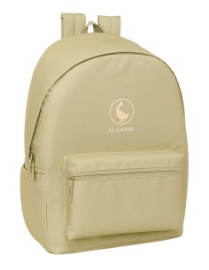 MOCHILA DOBLE PARA PORTATIL 15,6"+USB EL GANSO BASICS "ARENA"