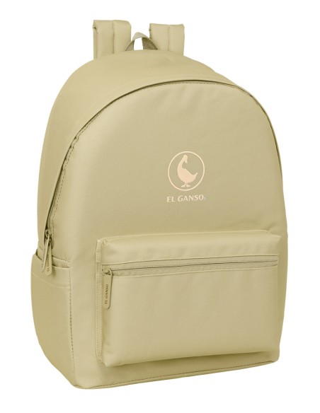 MOCHILA DOBLE PARA PORTATIL 15,6"+USB EL GANSO BASICS "ARENA"