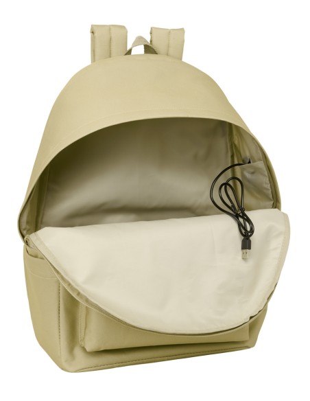 MOCHILA DOBLE PARA PORTATIL 15,6"+USB EL GANSO BASICS "ARENA"