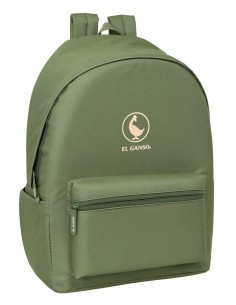 MOCHILA DOBLE PARA PORTATIL 15,6"+USB EL GANSO BASICS "VERDE"