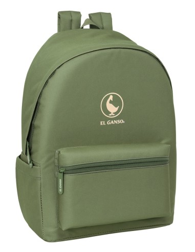 MOCHILA DOBLE PARA PORTATIL 15,6"+USB EL GANSO BASICS "VERDE"
