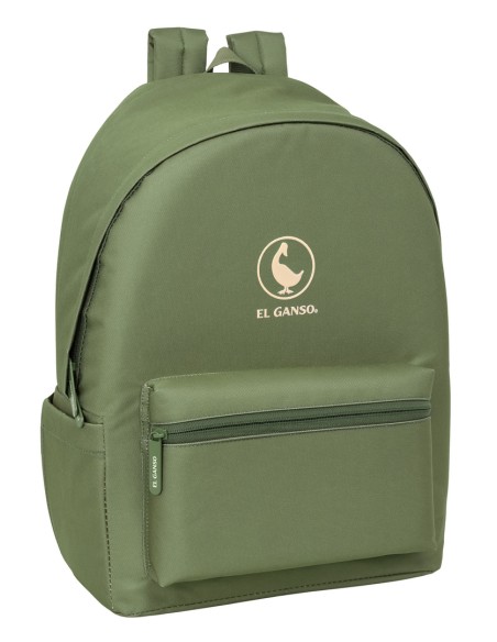 MOCHILA DOBLE PARA PORTATIL 15,6"+USB EL GANSO BASICS "VERDE"