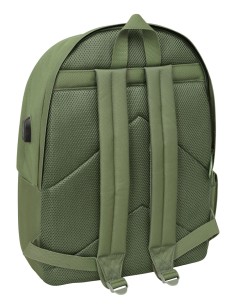 MOCHILA DOBLE PARA PORTATIL 15,6"+USB EL GANSO BASICS "VERDE" 2