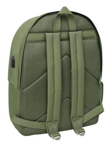 MOCHILA DOBLE PARA PORTATIL 15,6"+USB EL GANSO BASICS "VERDE"