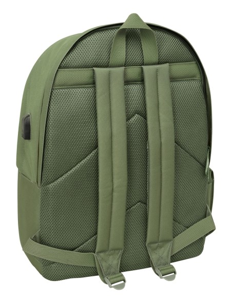 MOCHILA DOBLE PARA PORTATIL 15,6"+USB EL GANSO BASICS "VERDE"