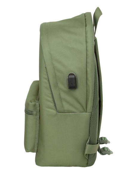 MOCHILA DOBLE PARA PORTATIL 15,6"+USB EL GANSO BASICS "VERDE"