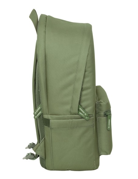 MOCHILA DOBLE PARA PORTATIL 15,6"+USB EL GANSO BASICS "VERDE"