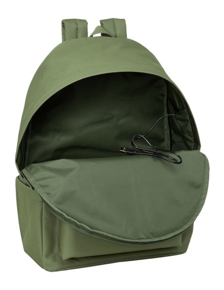 MOCHILA DOBLE PARA PORTATIL 15,6"+USB EL GANSO BASICS "VERDE"