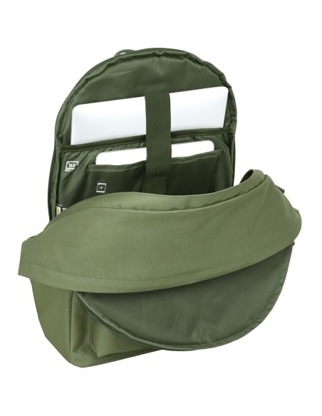 MOCHILA DOBLE PARA PORTATIL 15,6"+USB EL GANSO BASICS "VERDE"
