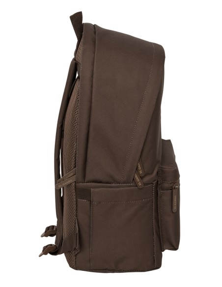 MOCHILA DOBLE PARA PORTATIL 15,6"+USB EL GANSO BASICS "CHOCOLATE"
