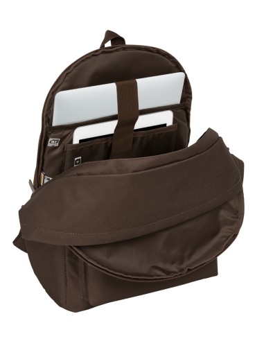 MOCHILA DOBLE PARA PORTATIL 15,6"+USB EL GANSO BASICS "CHOCOLATE"