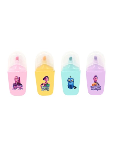 SET 4 ROTULADORES FLUORESCENTES K-POP Demon Hunters - STATIONERY