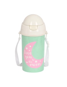 BOTELLA 500ml APERTURA AUTOM. CON PAJITA BLACKFIT8 "MOON"...