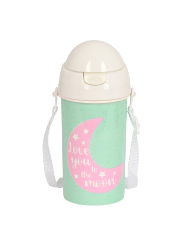 BOTELLA 500ml APERTURA AUTOM. CON PAJITA BLACKFIT8 "MOON"...