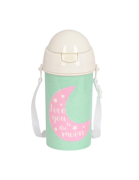 BOTELLA 500ml APERTURA AUTOM. CON PAJITA BLACKFIT8 "MOON"...