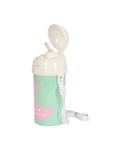 BOTELLA 500ml APERTURA AUTOM. CON PAJITA BLACKFIT8 "MOON"...