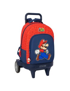 MOCHILA GDE. C/RUEDAS COMPACT EVOL. EXT. SUPER MARIO "TRI...
