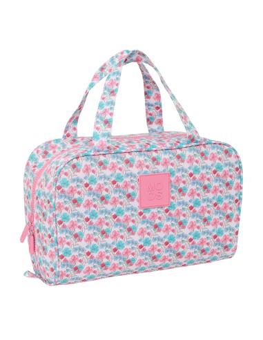 NECESER RECTANGULAR RECICLADO MOOS "FLORES" Neceser-Meren...