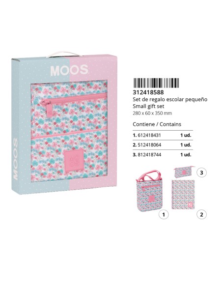 SET DE REGALO PQÑO. MOOS "FLORES"