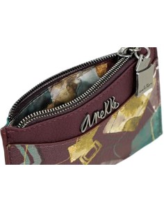 Tarjetero Monedero Anekke Evolution Burdeos Carteras Muje... 2