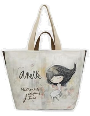 Anekke Bolso Playa Textil Mediano Memories Bolsos Mujer |...