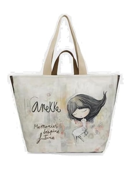 Anekke Bolso Playa Textil Mediano Memories Bolsos Mujer |...